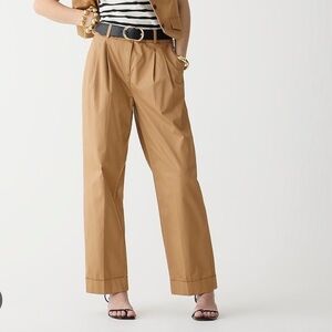 J. Crew Tan Chinos Classic Fit - wide leg mid rise pleated
NWT size 8